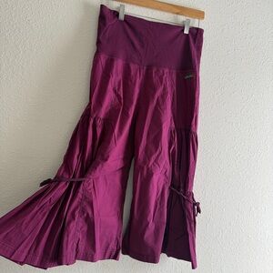 Matilda Jane Paint by Numbers Purple Wide Leg Capri Pants Size Small